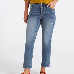 Kut from the kloth cropped mom jeans